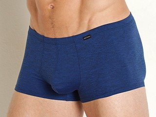 Model in cadet heather blue Olaf Benz Red 2309 Italian Microfiber Trunk Cadet Blue