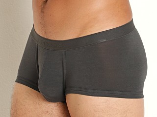 Model in charcoal grey CockSox Natural Origins Enhancer Pouch Trunk