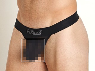 Model in black Mckillop Hoist Bulge Ultra Stretch Mesh Pouch 2.0