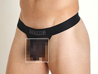 Model in black Mckillop Max Bulge Ultra Stretch Mesh C-Ring Pouch 2.0