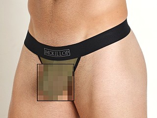 Model in army Mckillop Max Bulge Ultra Stretch Mesh C-Ring Pouch 2.0