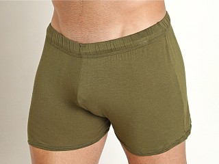 Model in army Mckillop Shade Whisper Shorts