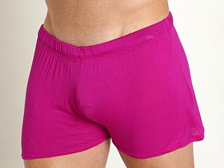 Model in mulberry Mckillop Shade Whisper Shorts