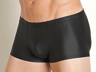 Model in black Manstore Zipper Trunks