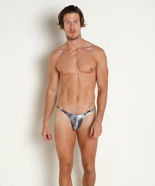 Manstore Beach Club Tower Swim Thong Silver