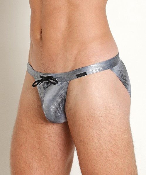 Manstore Beach Club Micro Swim Tanga Brief Silver