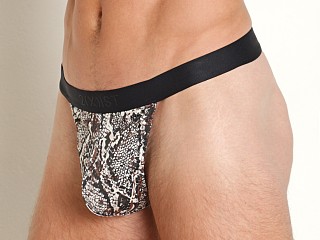 Model in natural leopard 2xist Sliq Classic Thong