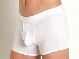 Model in bright white 2xist Dream Low-Rise Trunk