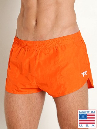 Model in orange LASC Quick-Dry Cabana Swim Shorts