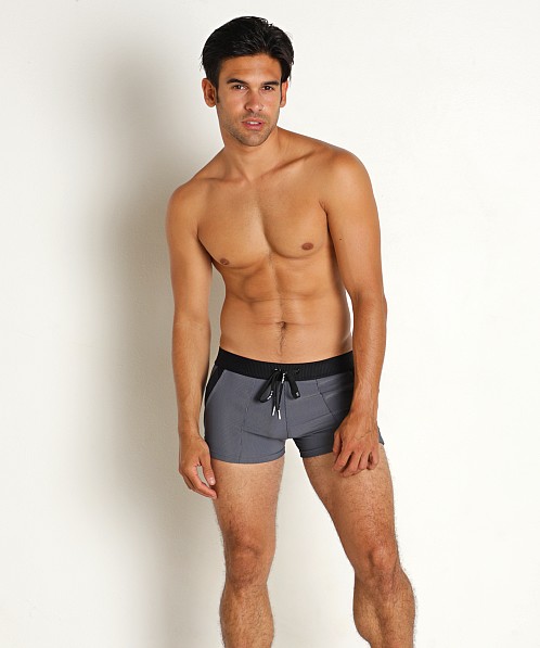 LASC FlexRib Swim Trunk Charcoal