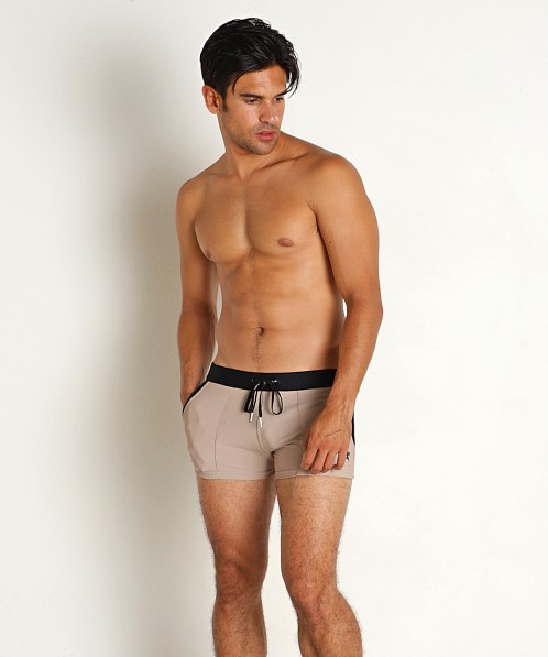 LASC FlexRib Swim Trunk Taupe