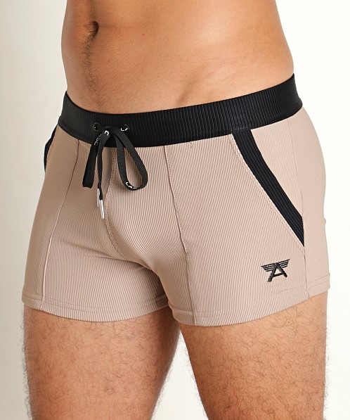 LASC FlexRib Swim Trunk Taupe