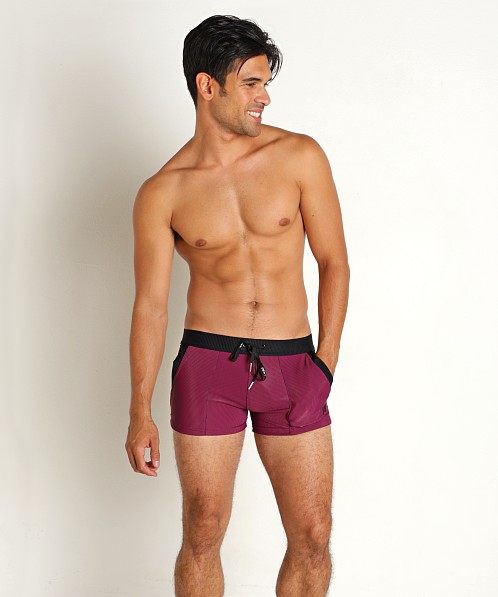 LASC FlexRib Swim Trunk Wine