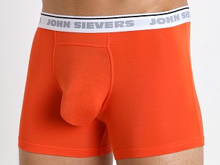 Model in persimmon John Sievers Natural Pouch Boxer Briefs